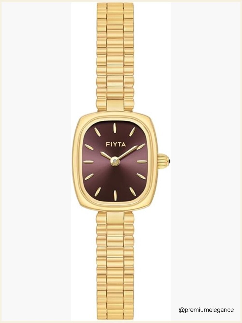Gold Square Luxury Watch with Sapphire Crystal - Stainless Steel Bracelet, Gift